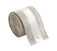 Nankoyal Nastro Per L'Albero Di Natale - Decorazione Con Una Fascia Da 198 Cm - Nastro Da Regalo Color Champagne | Per Regali Natalizi Decorazione 'Albero Ghirlanda Mazzo Di Fiori Matrimonio