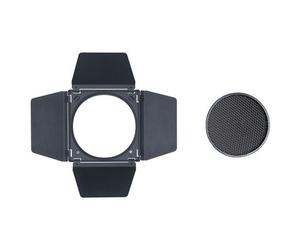 Nanlite BD-BM-RF45 attacco per riflettore standard Bowens RF-BM con quattro alette luminose e griglia a nido d'ape rimovibile