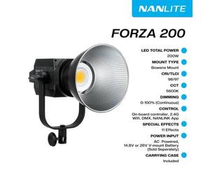Nanlite Forza 200 LED SPOT Light NL-FZ200