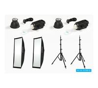 Nanlite FS-150B LED Spot Light Kit doppio (con stativo e softbox)
