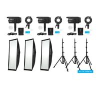 Nanlite FS 60B LED triple kit (w/ light stand and softbox)
