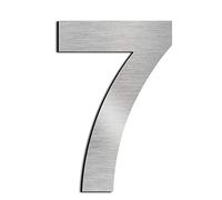 nanlyiau 12in/30.5cm Numeri civici Numero di acciaio Numero civico esterno in Solido Acciaio Inossidabile 304,Aspetto Fluttuante(12in 7)