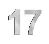 nanlyiau 2pc 3in numero civico esterno adesivo numero civico acciaio numero civico acciaio inox realizzato in solido acciaio inossidabile 304 Argento(18)