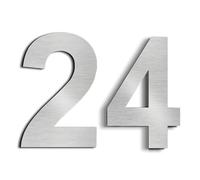 nanlyiau 2pc 3in numero civico esterno adesivo numero civico acciaio numero civico acciaio inox realizzato in solido acciaio inossidabile 304 Argento(15)