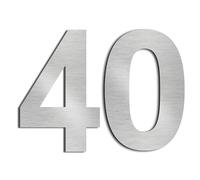 nanlyiau 2pc 3in numero civico esterno adesivo numero civico acciaio numero civico acciaio inox realizzato in solido acciaio inossidabile 304 Argento(11)