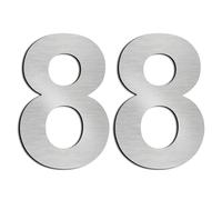 nanlyiau 2pc 3in numero civico esterno adesivo numero civico acciaio numero civico acciaio inox realizzato in solido acciaio inossidabile 304 Argento(18)