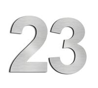 nanlyiau 2pc 3in numero civico esterno adesivo numero civico acciaio numero civico acciaio inox realizzato in solido acciaio inossidabile 304 Argento(14)