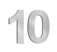 nanlyiau 2pc 3in numero civico esterno adesivo numero civico acciaio numero civico acciaio inox realizzato in solido acciaio inossidabile 304 Argento(11)