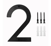 nanlyiau 3D Numero civico Mdoerne nero,Nero opaco materiale ABS,8in/20cm resistente alle intemperie e alla corrosione (black ABS 8in2)