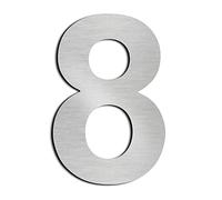 nanlyiau 3in/7.5cm Numero civico in acciaio inossidabile con retro adesivo, realizzato in solido acciaio inossidabile 304, aspetto in rilievo, altezza (3in number 8)