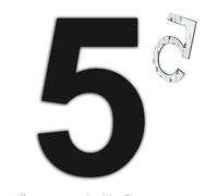 nanlyiau 4in/10.2cm numero civico esterno adesivo numeri civici numero numero civico esterno di acciaio in Solido Acciaio Inossidabile SUS304(4in5)