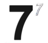 nanlyiau 4in/10.2cm numero civico esterno adesivo numeri civici numero numero civico esterno di acciaio in Solido Acciaio Inossidabile SUS304(4in7)