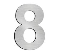 nanlyiau 5in/12.5cm Numeri civici Numero di acciaio Numero civico esterno in Solido Acciaio Inossidabile 304,Aspetto Fluttuante(5in 8)