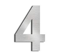 nanlyiau 6in/15.3cm Numeri civici Numero di acciaio Numero civico esterno in Solido Acciaio Inossidabile 304,Aspetto Fluttuante(6in 4)