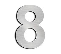nanlyiau 6in/15.3cm Numeri civici Numero di acciaio Numero civico esterno in Solido Acciaio Inossidabile 304,Aspetto Fluttuante(6in 8)