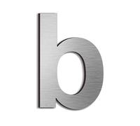 nanlyiau 6in/15.3cm Numero civico in acciaio inossidabile con retro adesivo, realizzato in solido acciaio inossidabile 304, aspetto in rilievo, altezza(6in number b)