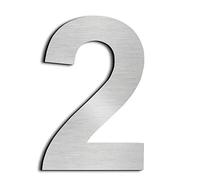 nanlyiau 8in/20.5cm Numeri civici Numero di acciaio Numero civico esterno in Solido Acciaio Inossidabile 304,Aspetto Fluttuante(8in 2)