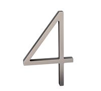 nanlyiau Cassetta delle lettere autoadesiva, numero civico.numero civico.numero civico.materiale acrilico.impermeabile.antiruggine e resistente alla corrosione(argento 5in4)