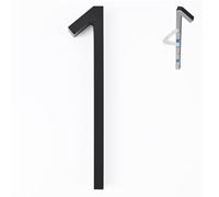 nanlyiau Cassetta delle lettere autoadesiva, numero civico, numero civico, numero civico, materiale acrilico, impermeabile, antiruggine e resistente alla corrosione(nero 5in1)