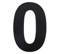 nanlyiau Numeri civici Nero 4in/10.2cm Numero Numero di acciaio Numero civico esterno di acciaio in Solido Acciaio Inossidabile 304,Aspetto Fluttuante (black 4in0)