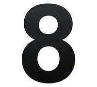 nanlyiau Numeri civici Nero 4in/10.2cm Numero Numero di acciaio Numero civico esterno di acciaio in Solido Acciaio Inossidabile 304,Aspetto Fluttuante (black 4in8)