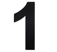 nanlyiau Numeri civici Nero 4in/10.2cm Numero Numero di acciaio Numero civico esterno di acciaio in Solido Acciaio Inossidabile 304,Aspetto Fluttuante (black 4in1)