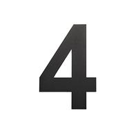 nanlyiau Numeri civici Nero 5in/12.5cm Numero Numero di acciaio Numero civico esterno di acciaio in Solido Acciaio Inossidabile 304,Aspetto Fluttuante (black 5in4)