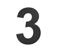 nanlyiau Numeri civici Nero 6in/15.3cm Numero Numero di acciaio Numero civico esterno di acciaio in Solido Acciaio Inossidabile 304,Aspetto Fluttuante (black 6in3)