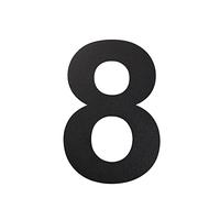nanlyiau Numeri civici Nero 8in/20.5cm Numero Numero di acciaio Numero civico esterno di acciaio in Solido Acciaio Inossidabile 304,Aspetto Fluttuante (black 8in8)