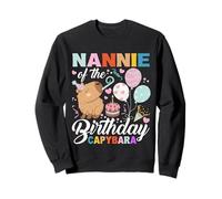 Nannie of The Birthday Capybara Girl Festa di Compleanno Famiglia Bambini Felpa