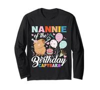 Nannie of The Birthday Capybara Girl Festa di Compleanno Famiglia Bambini Maglia a Manica