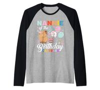 Nannie of The Birthday Capybara Girl Festa di Compleanno Famiglia Bambini Maglia con Maniche Raglan