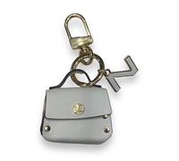 Nannini Firenze Portachiavi - portamonete - charms a forma di borsetta 100% Pelle (Bianco)