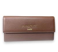 Nannini Firenze portafoglio Donna 100% pelle Linea Wallis art. 695 (Marrone)