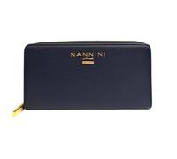 Nannini Firenze Portafoglio Medio Wallis Donna in Pelle Blu