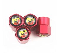 NANNUT 4 Pezzi Cappucci Valvole Pneumatici per Auto, per Abarth, Cappucci Valvole con Anello in Gomma, Copri Stelo Antipolvere Impermeabili, Accessori Decorazioni Esterne