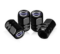 NANNUT 4 Pezzi Cappucci Valvole Pneumatici per Auto, per Volvo S90 S60 XC60 XC40 XC90 V40 V60, Cappucci Valvole con Anello in Gomma, Copri Stelo Antipolvere Impermeabili, Accessori Esterne