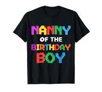 Nanny of The Birthday Boy Master Builder Mattoncini Blocchi Maglietta
