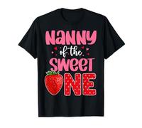 Nanny of The Sweet One Strawberry Festa di Compleanno in Famiglia Maglietta