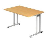 NANO 12 S | Scrivania - 120x80 Faggio/Argento