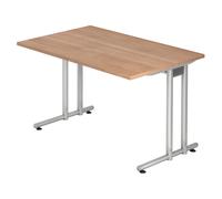 NANO 12 S | Scrivania - 120x80 Noce/Argento