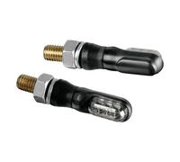 Nano 2 Frecce Moto 12V LED E Lente fumé Luce arancio 35x18 mm Connettori rapidi