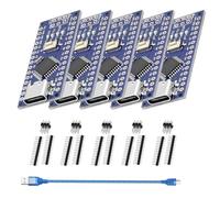 Nano 328P Scheda di sviluppo microcontrollore AYWHP Scheda madre da 5 pezzi con microchip CH340G con cavo USB Microcontrollore 5V 16M Interfaccia Typ-C USB compatibile con Arduino IDE