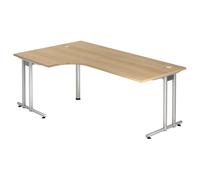 NANO 82 S | Scrivania - 200x120 Quercia/Argento