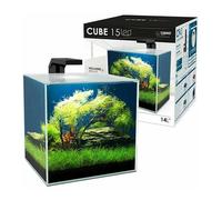 Nano acquario Ciano Cube 15 led 25x25,7x30,6h vasca completa di filtro