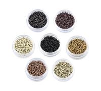 Nano anelli in silicone da 3,0 mm micro collegamenti per estensione dei capelli 200 pz/lotto (marrone scuro)