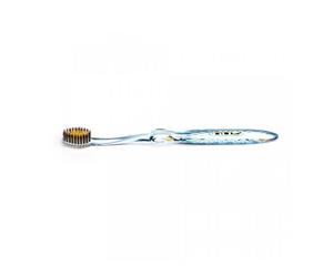 Nano-b Spazzolino da denti con oro e carbone attivo blu - medio