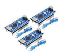 Nano Board per Arduino Nano RUIZHI Nano-V3 5V 16MHz Scheda di Sviluppo con 328P Chip Scheda Madre Type-C Interfaccia e USB Cavo Saldata Compatibilità con Arduino Nano(3 Pezzi)