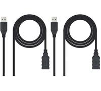 Nano Cable - 10.01.0903-BK - Cavo USB 3.0 prolunga, tipo A/M-A/H, maschio-femmina, nero, 3.0 mts