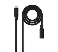 Nano Cable 10.01.4502 - Cavo USB 3.2 GEN2X2 100 W 4K/60 Hz, USB-C/M-USB-C/H, nero, 2 m